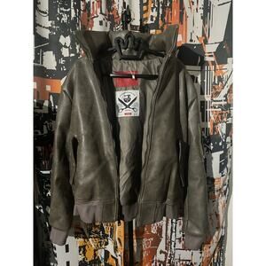 Hudson Outerwear Brown Flight Bomber Size Large